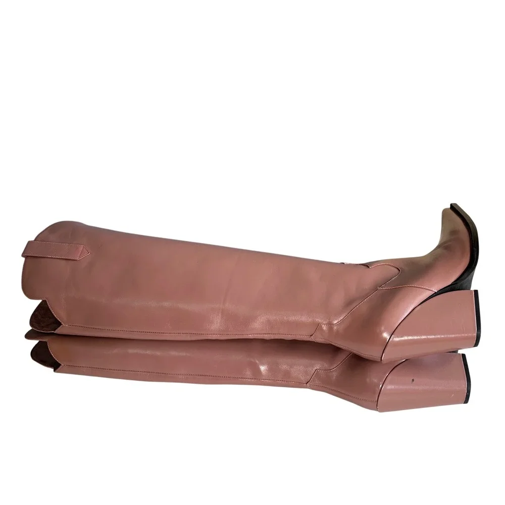 Jeffrey Campbell Over the Knee Western Boot size 10 Amiga Rose Pink Tall Pointy